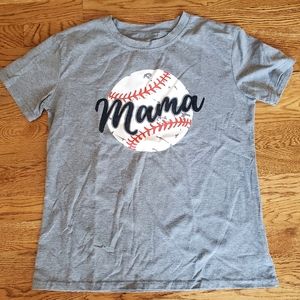 Baseball mama tshirt